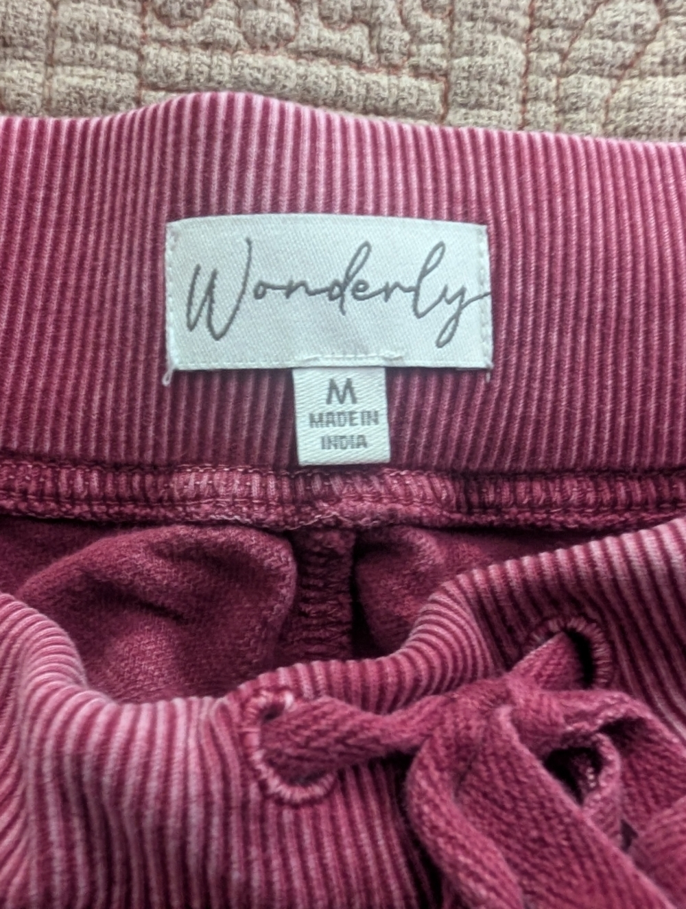 Wonderly 100% Cotton Drawstring Lounge Shorts in Dusty Rose - Picture 3 of 4